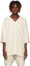 Rick Owens Off-white Hollywood V Tommy T-shirt In 21 Natural