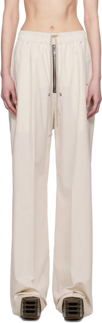 Rick Owens Off-white Hollywood Wide Bela Lounge Pants In 41 Dinge