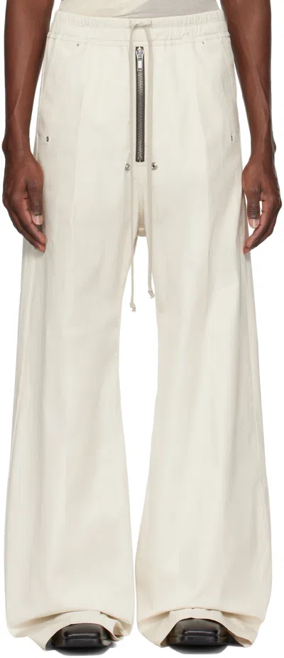 Rick Owens Off-white Hollywood Wide Bela Trousers In 41 Dinge