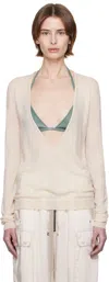 Rick Owens Off-white Hollywood Xtreme V Neck Sweater In 41 Dinge