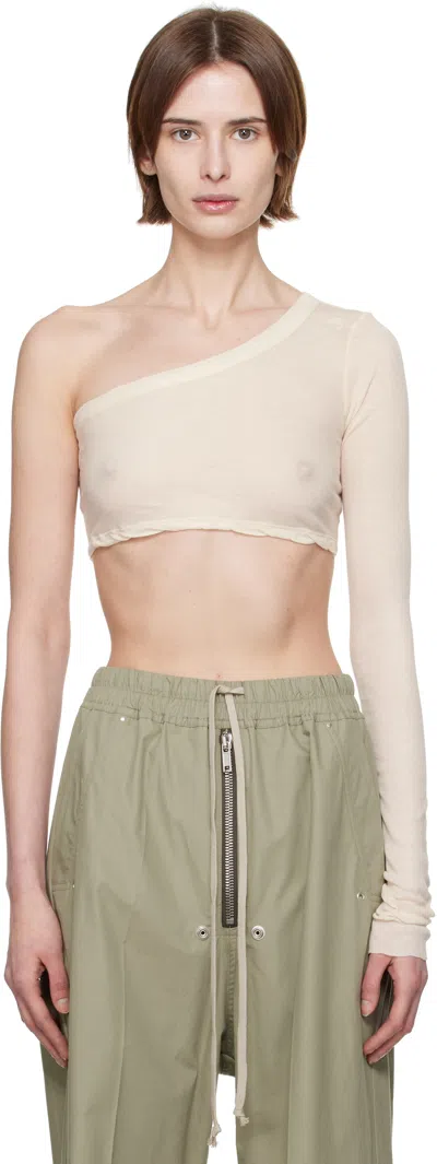 Rick Owens Off-white Hollywood Ziggy T-shirt In 21 Natural