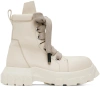 RICK OWENS OFF-WHITE JUMBO LACED BOZO TRACTOR BOOTS