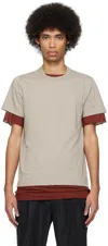 Rick Owens Off-white Level T-shirt In 08 Pearl