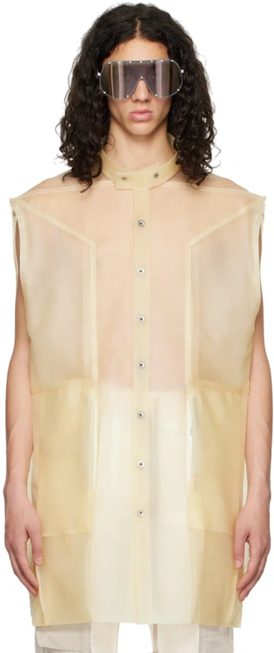 Rick Owens Off-white Magnum Jacket In 21 Natural