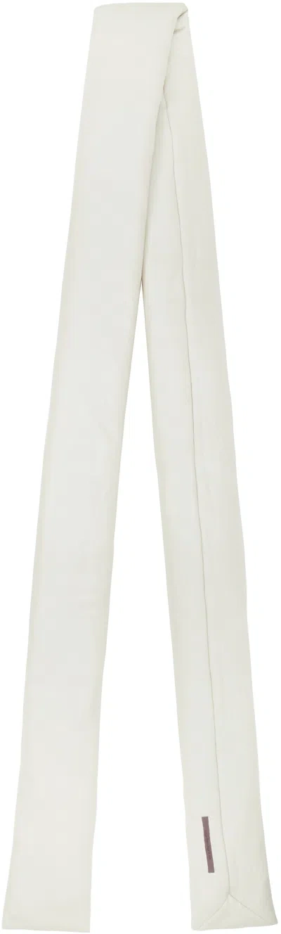 Rick Owens Off-white Padded Scarf In 08 Pearl