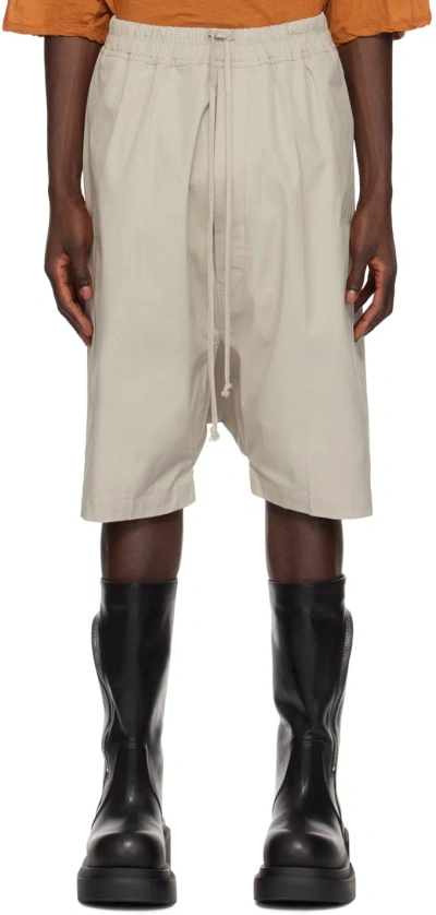 Rick Owens Off-white Pods Shorts In 08 Pearl