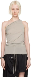 Rick Owens Off-white Porterville Athena Tank Top In Gray