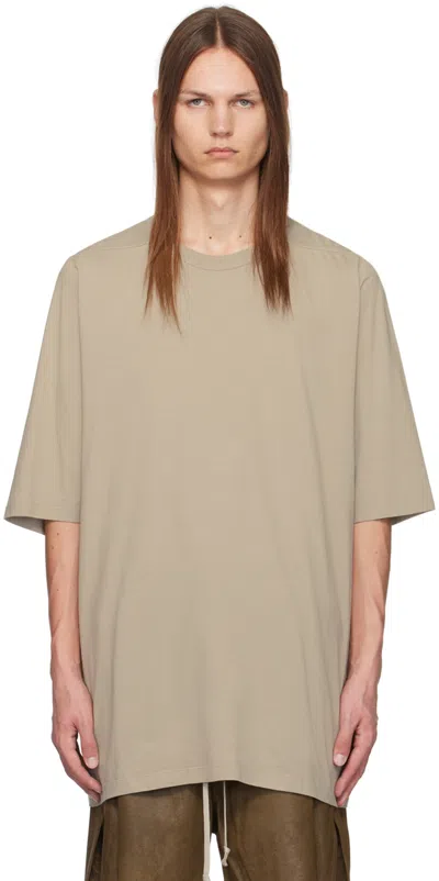 Rick Owens Off-white Porterville Classic Jumbo T-shirt In 08 Pearl