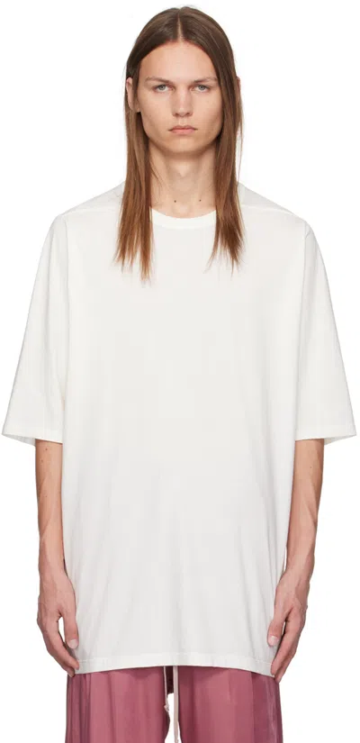 Rick Owens Off-white Porterville Classic Jumbo T-shirt In 11 Milk