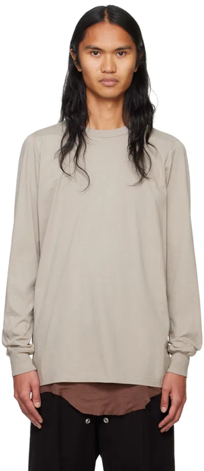 Rick Owens Off-white Porterville Level Ls T-shirt In 08 Pearl
