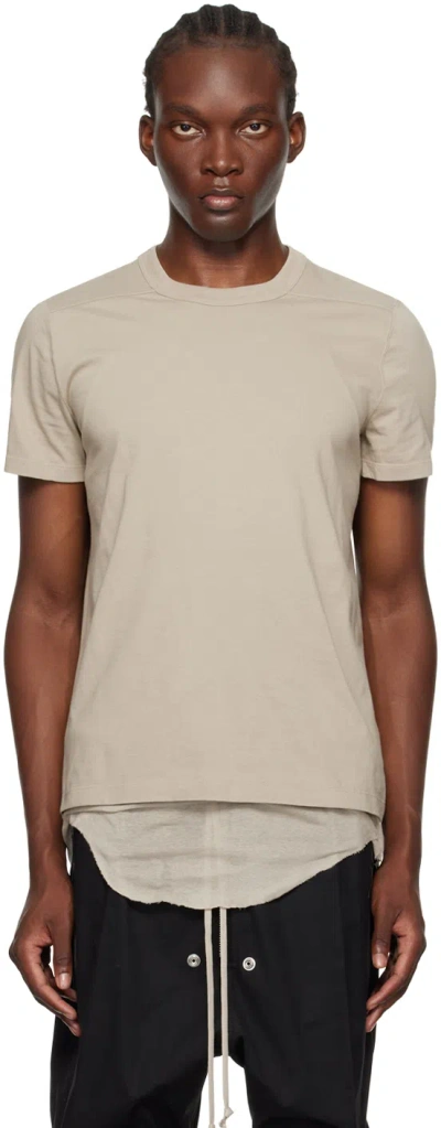 Rick Owens Off-white Porterville Short Level T-shirt In 08 Pearl