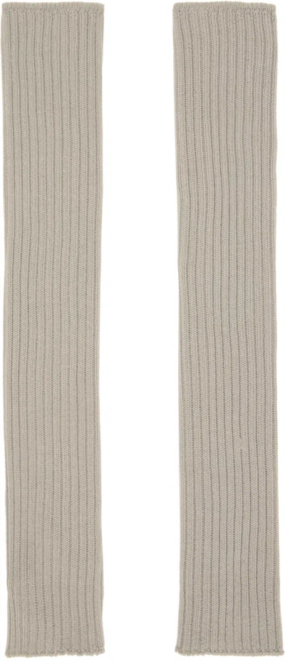 Rick Owens Off-white Press-stud Arm Warmers In 08 Pearl