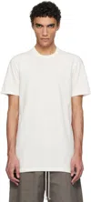 Rick Owens Off-white Short Level T-shirt In 11 Milk