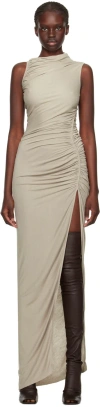 Rick Owens Off-white Svita Maxi Dress In 08 Pearl