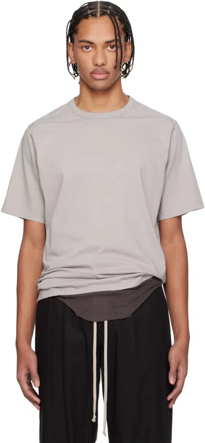 Rick Owens Off-white Temple Brad T-shirt In Gray