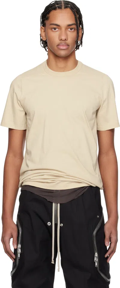 Rick Owens Off-white Temple Level T-shirt In Brown