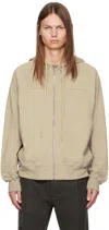 Rick Owens Off-white Windbreaker Hoodie In 08 Pearl