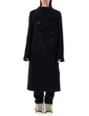 Rick Owens Officer Coat In Black