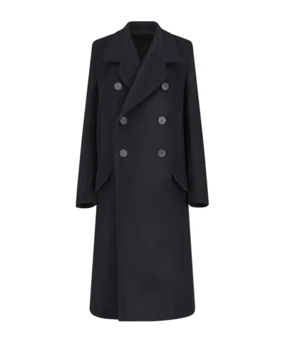 Rick Owens Officer Coat In Black
