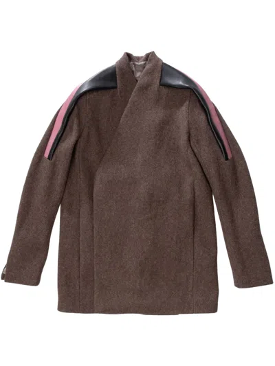 Rick Owens Officer Jacket In Braun