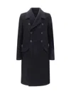 Rick Owens Officer Coat Structured Wide Lapels In Black