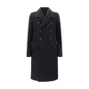 Rick Owens Officer Coat Structured Wide Lapels In Black