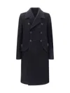 Rick Owens Officer Coat Structured Wide Lapels In Black