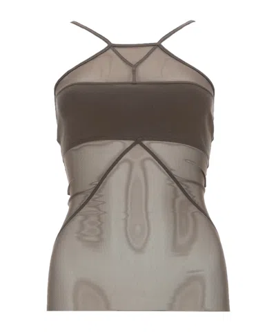 Rick Owens Off-shoulder Tank Top In Multi