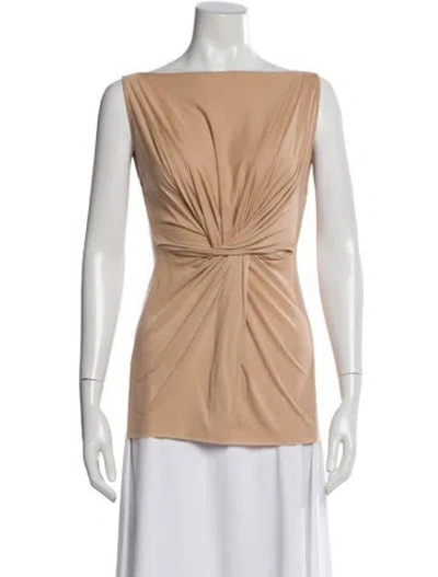 Pre-owned Rick Owens Off-the-shoulder Sleeveless Top In Neutral