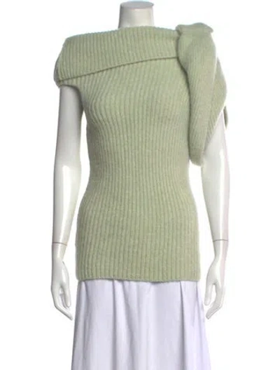 Pre-owned Rick Owens Off-the-shoulder Sweater W/ Tags In Green