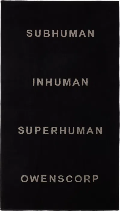 Rick Owens Off-white & Black Beach Towel