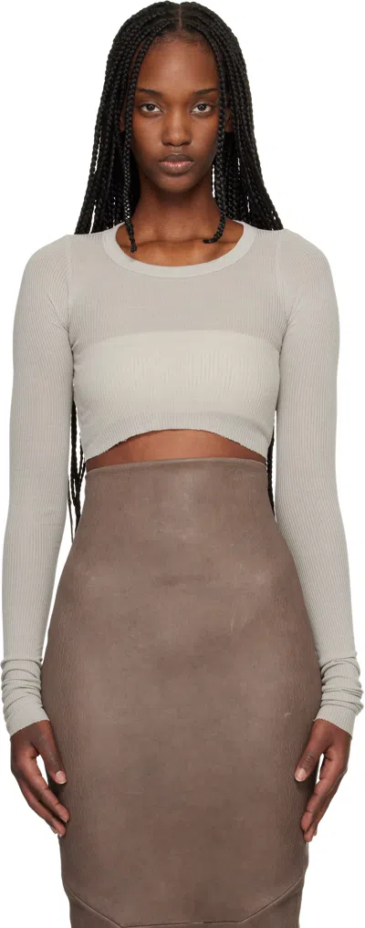 Rick Owens Off-white Ls Crop T-shirt