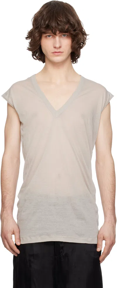 Rick Owens Off-white Temple Deep V Sl T-shirt