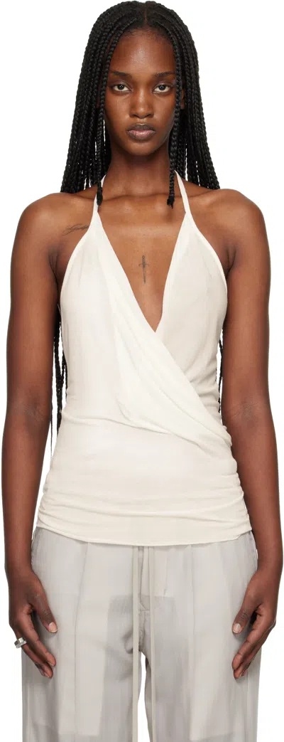 Rick Owens Off-white Temple Draped Top