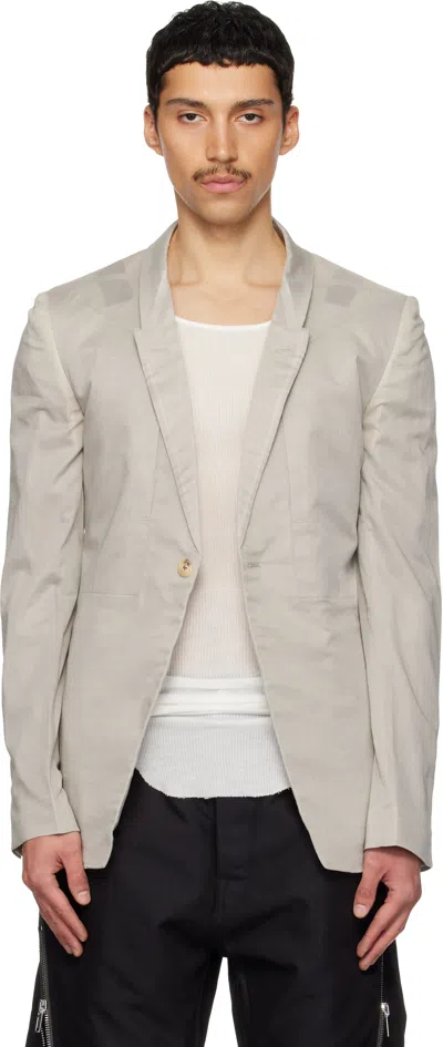 Rick Owens Off-white Temple Fogpocket Soft Soft Blazer