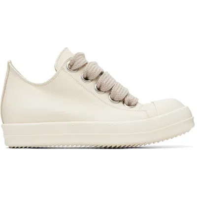 Rick Owens Off-white Temple Jumbolace Low Sneaks Sneakers In Animal Print