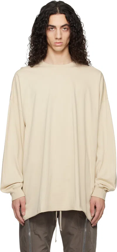 Rick Owens Off-white Temple Tommy Ls T-shirt In Neutral