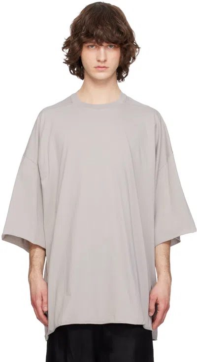 Rick Owens Off-white Temple Tommy T-shirt In Gray