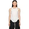 Rick Owens Off-white Tower Basic Rib Tank Top In White