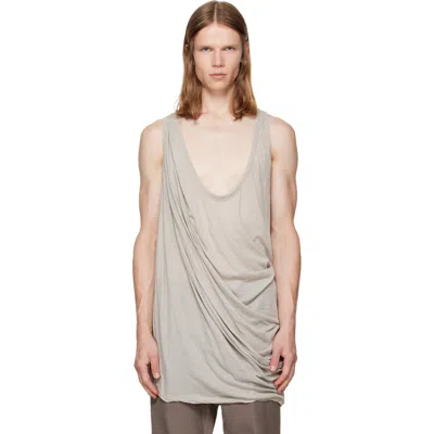 Rick Owens Off-white Tower Draped Pony Tank Top In 08 Pearl