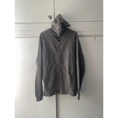 Pre-owned Rick Owens Og Strap Gimp Hoodie In Dust