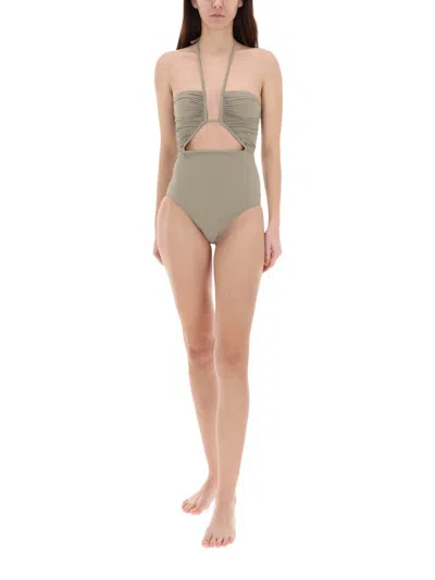 Rick Owens One Piece Swimsuit In Gray