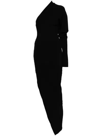 Rick Owens One-shoulder Asymmetric Dress In Black