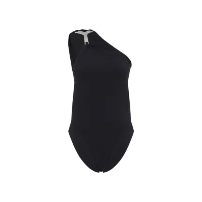 Rick Owens One-shoulder Black Swimsuitand Distinctive Strap