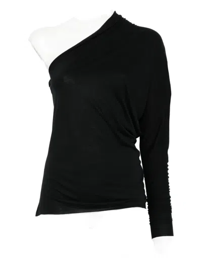 RICK OWENS ONE-SHOULDER BLOUSE