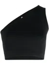 Rick Owens One-shoulder Cropped Top In Black