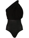 Rick Owens One-shoulder Draped Bodysuit