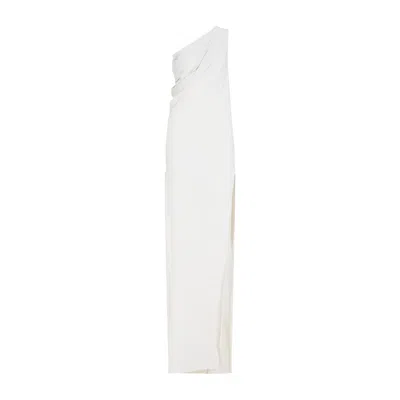 RICK OWENS RICK OWENS ONE-SHOULDER DRAPED EVENING DRESS WITH ALLURING SLIT