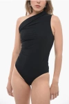 RICK OWENS ONE SHOULDER DRAPED ONE-PIECE SWIMSUIT