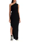 Rick Owens One-shoulder Column Maxi Dress In Black